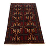 Baluchi Rug Handmade Red Geometric 4x6 ft
