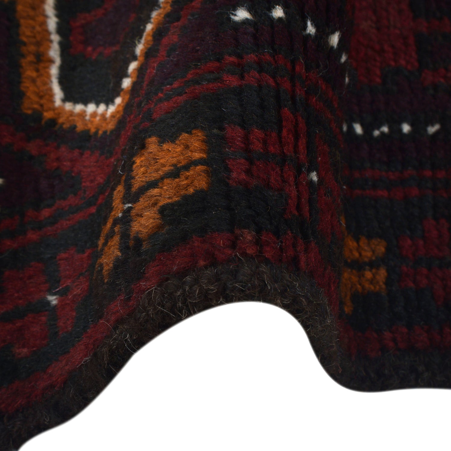 Baluchi Rug Handmade Red Geometric 4x6 ft