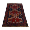 Baluchi Rug Handmade Dark Blue Geometric 4x6 ft
