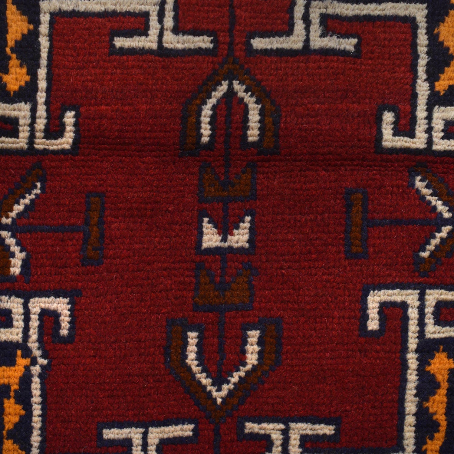Baluchi Rug Handmade Dark Blue Geometric 4x6 ft