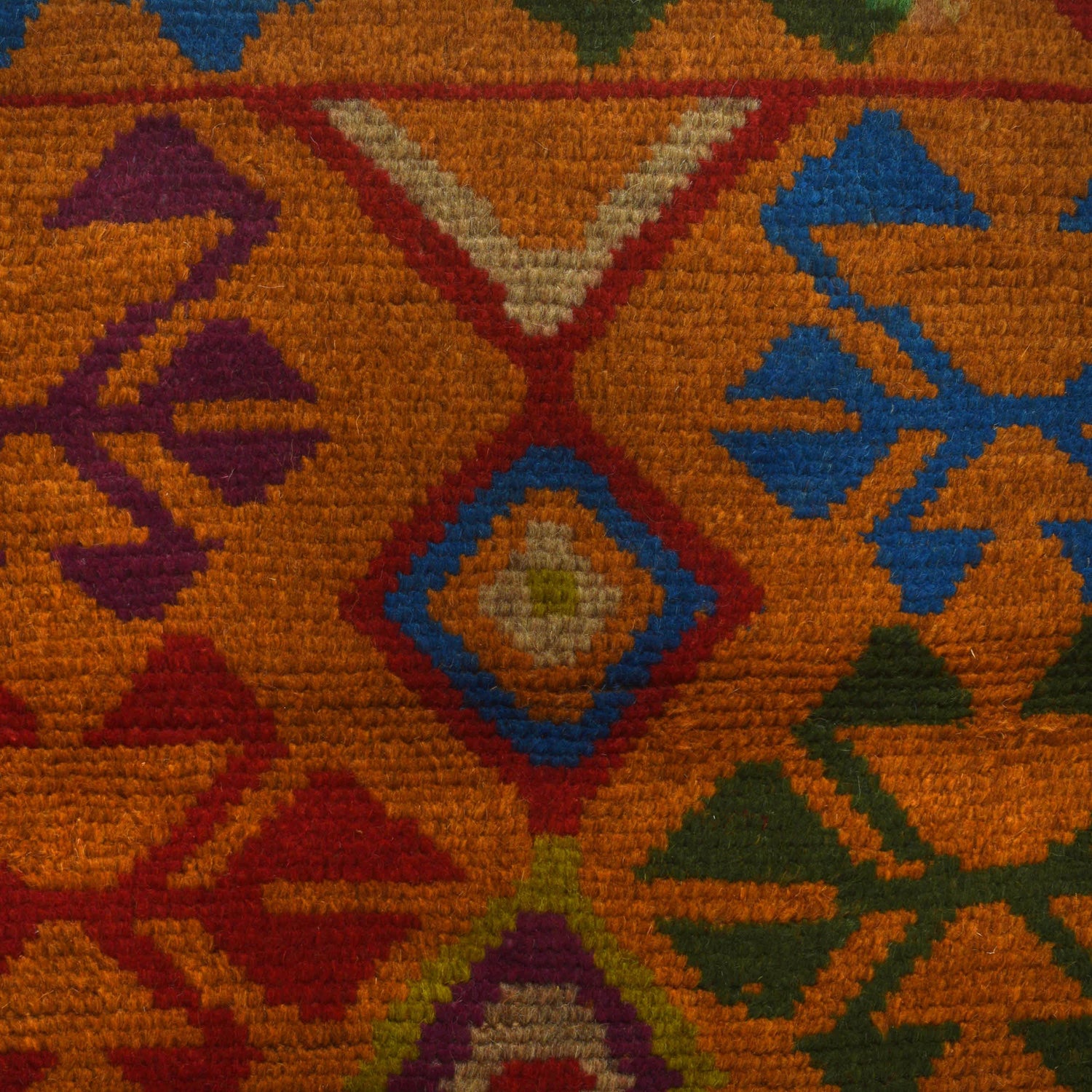 Baluchi Rug Handmade Orange Geometric 4x6 ft