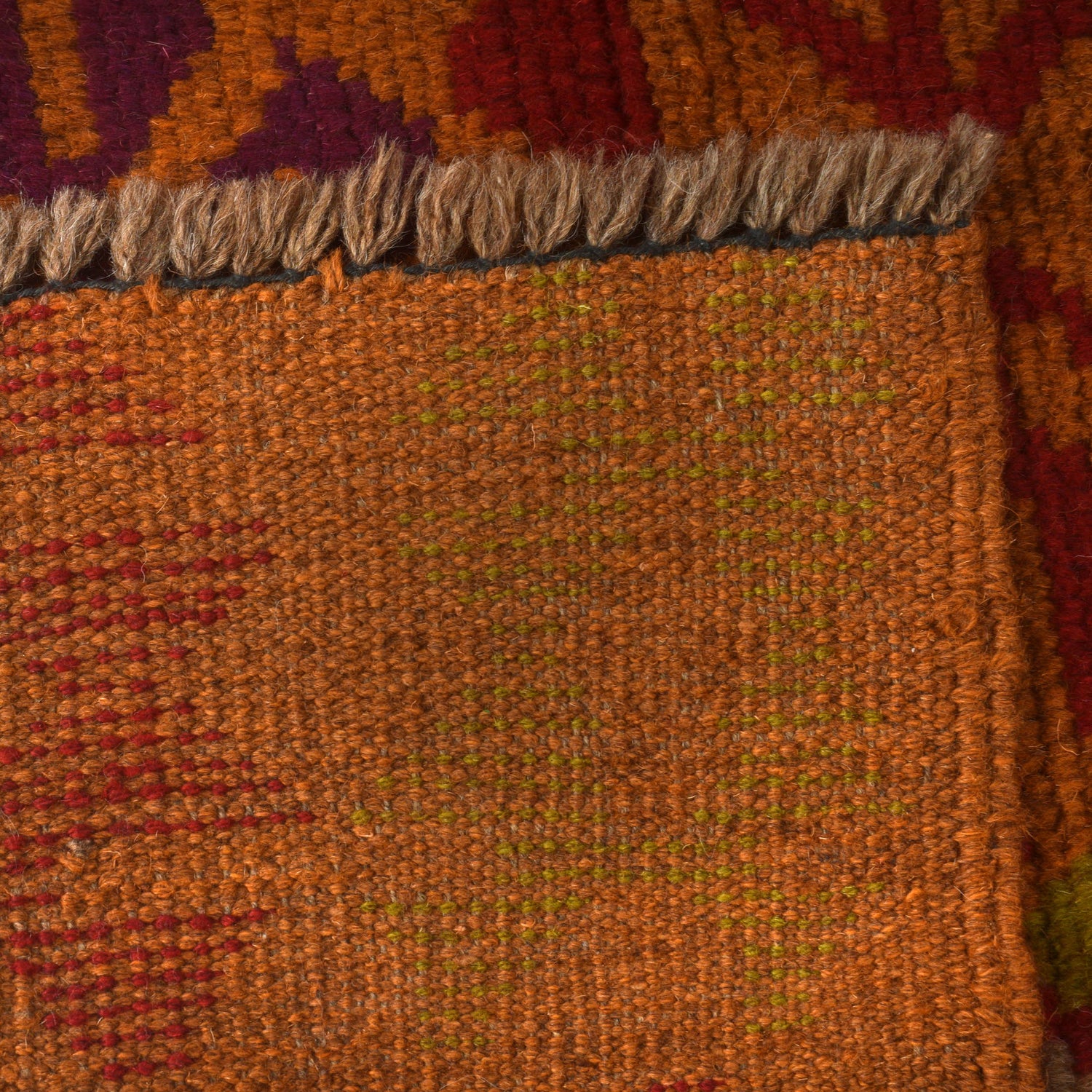Baluchi Rug Handmade Orange Geometric 4x6 ft