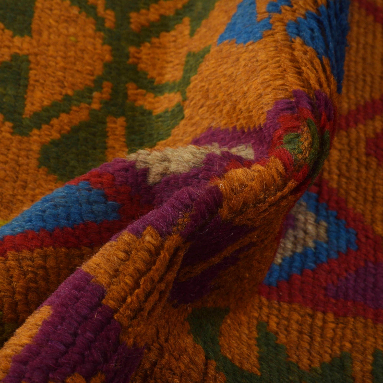 Baluchi Rug Handmade Orange Geometric 4x6 ft