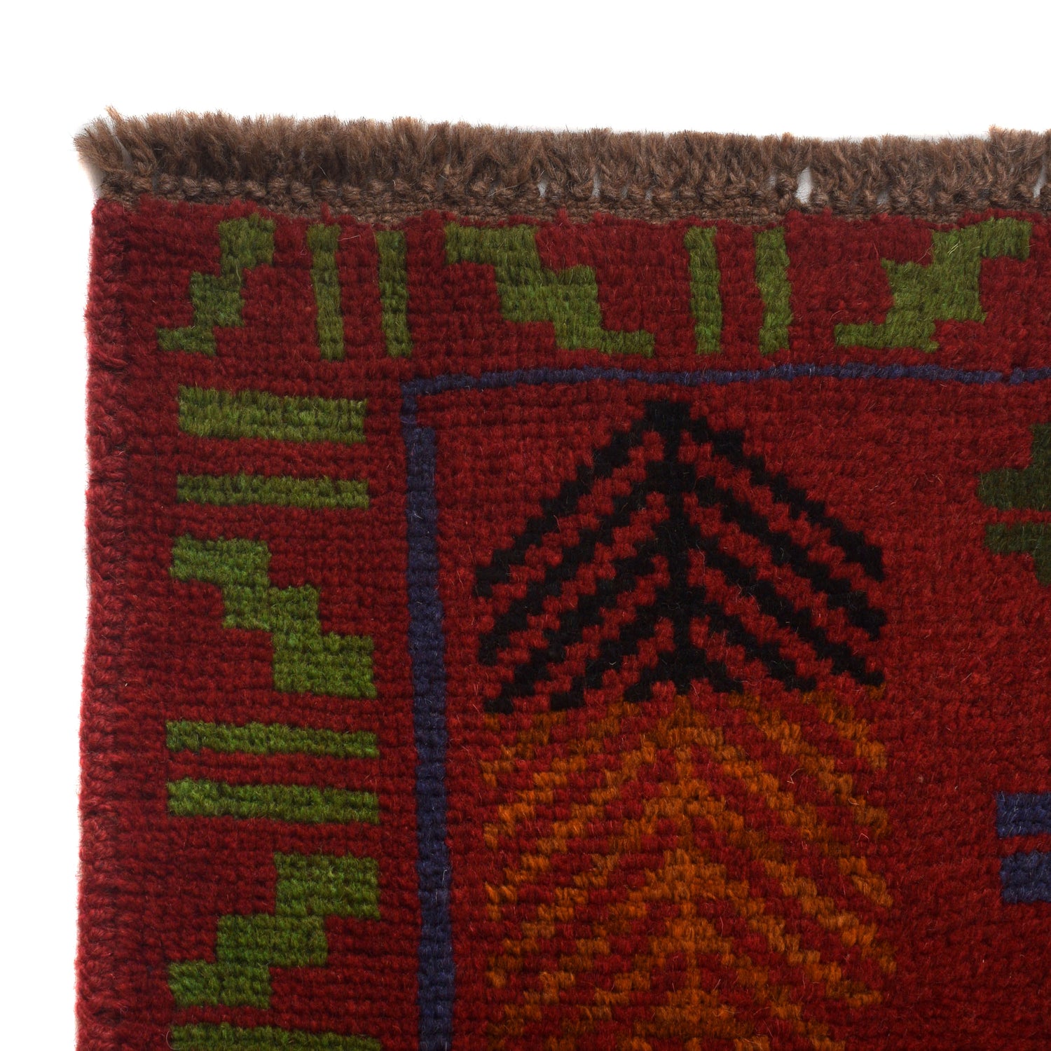 Baluchi Rug Handmade Red Geometric 4x6 ft