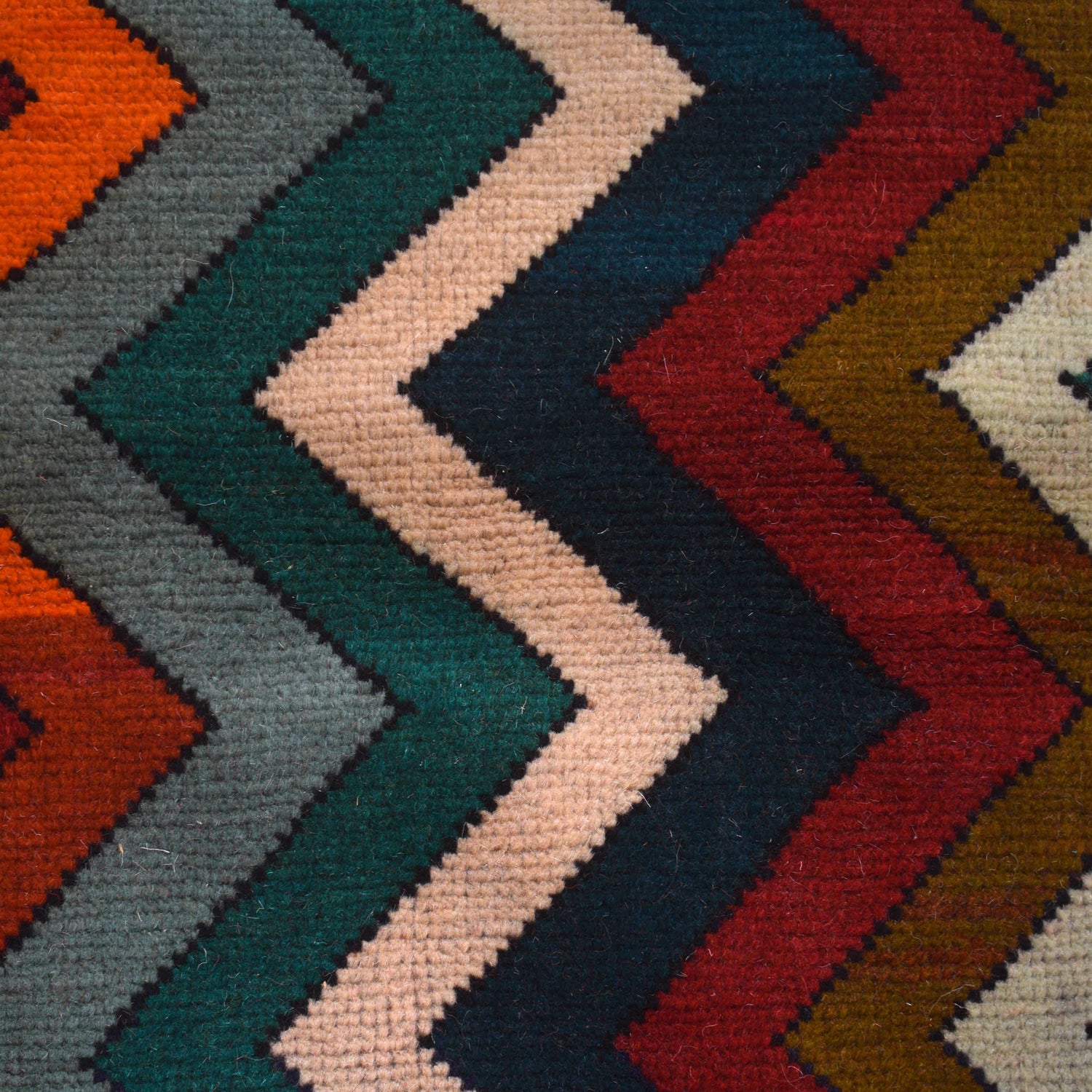 Baluchi Rug Handmade Multi Curvilinear 4x6 ft