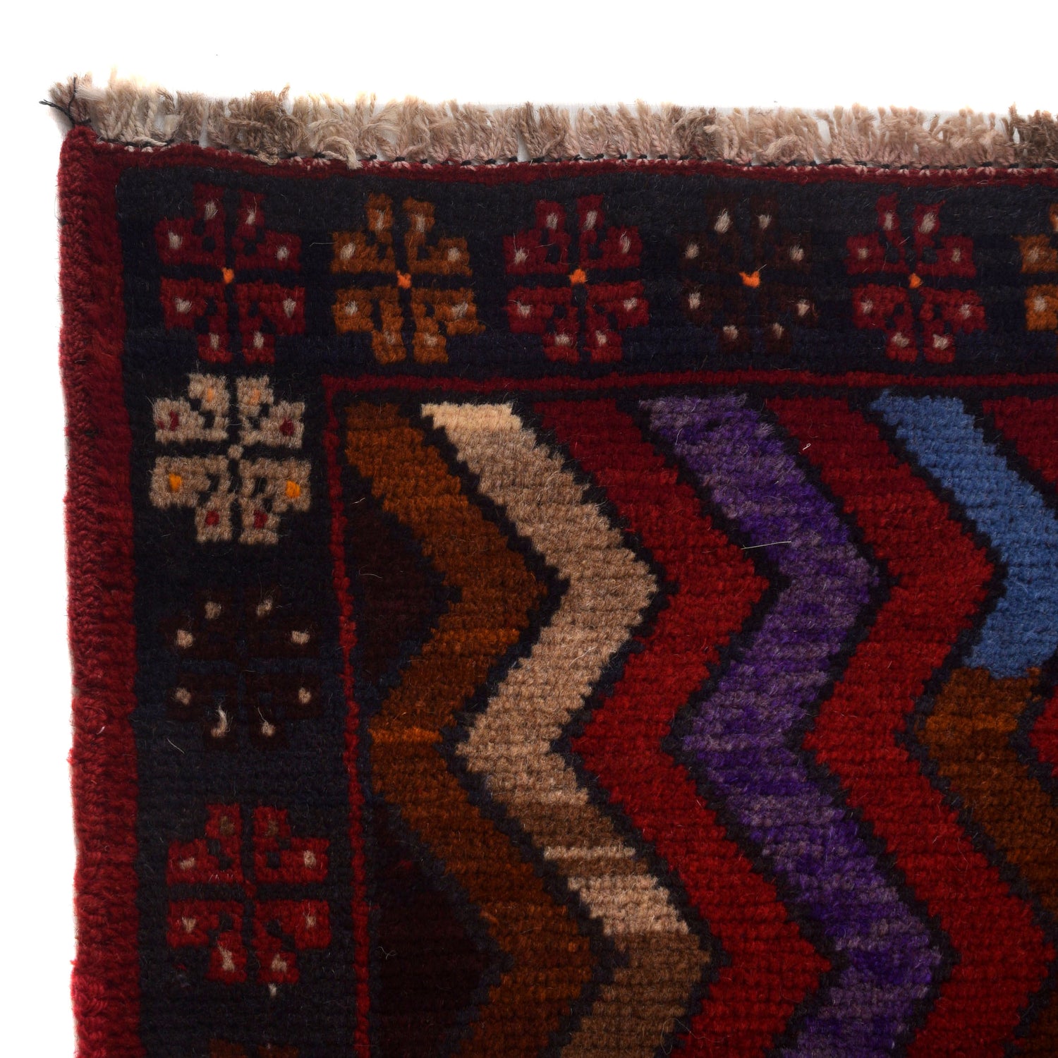 Baluchi Rug Handmade Multi Geometric 4x6 ft