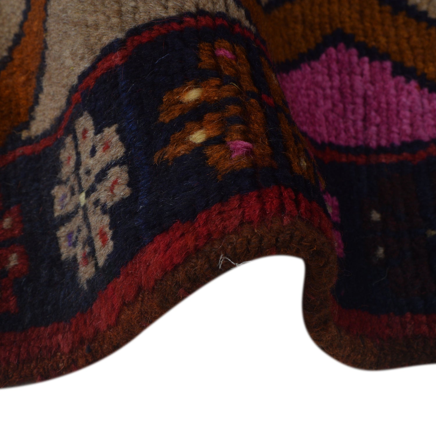 Baluchi Rug Handmade Multi Geometric 4x6 ft