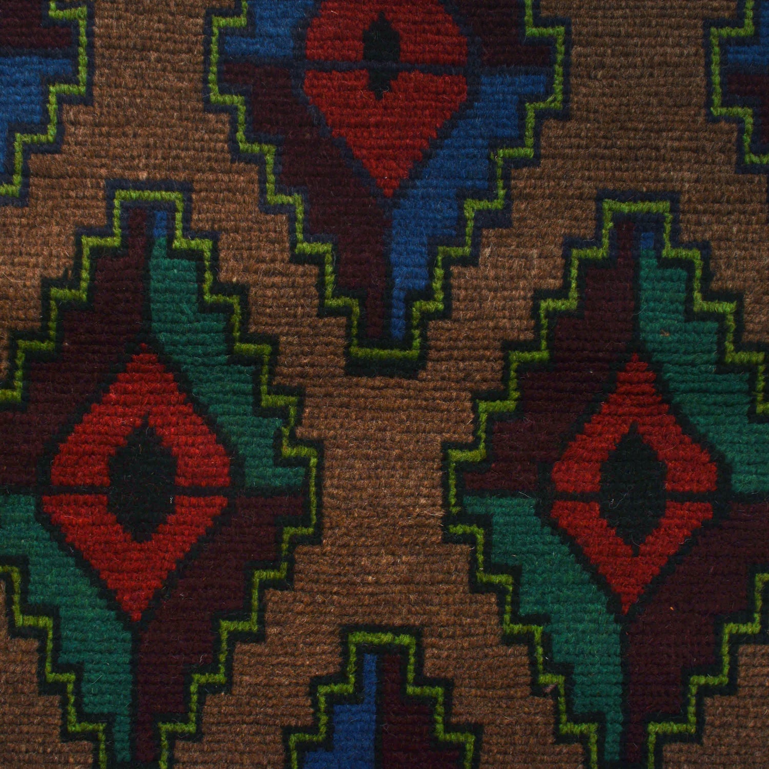 Baluchi Rug Handmade Light Brown Geometric 4x6 ft