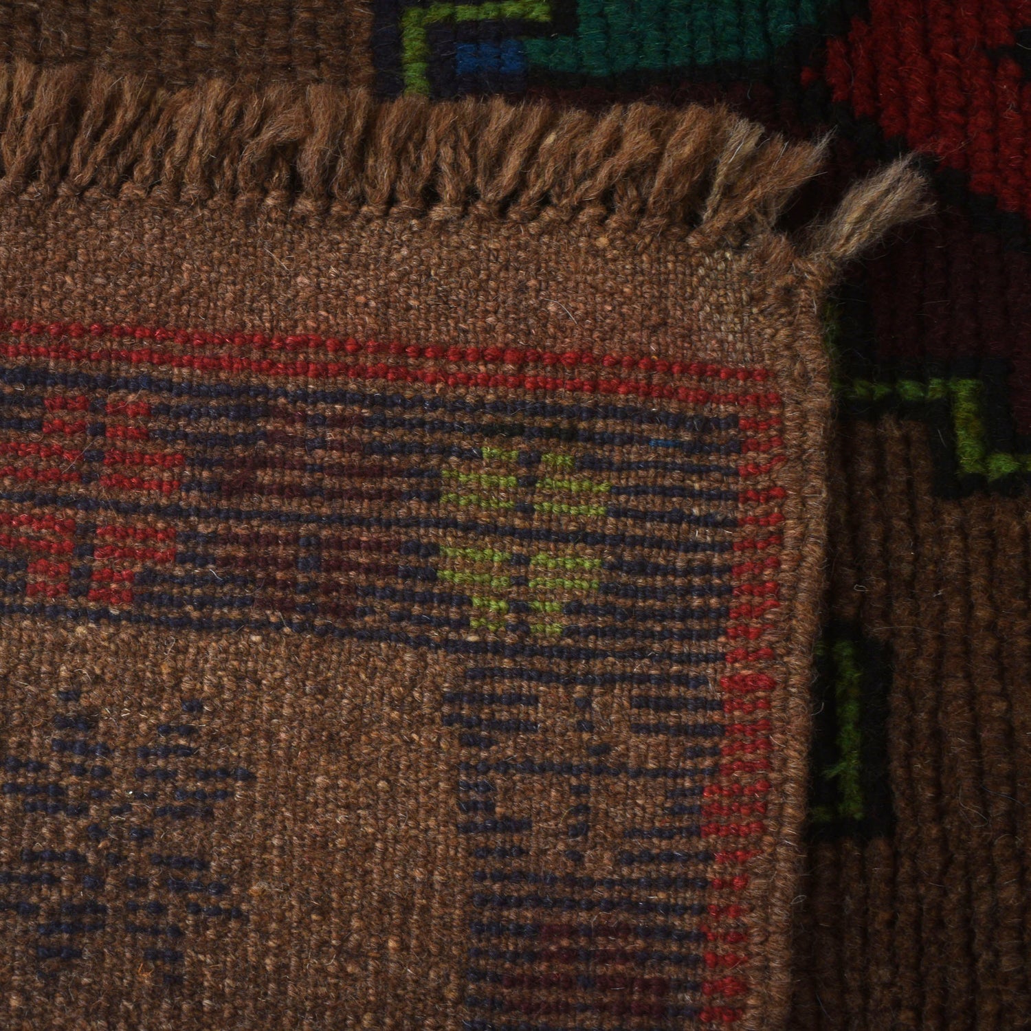 Baluchi Rug Handmade Light Brown Geometric 4x6 ft