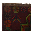 Baluchi Rug Handmade Dark Purple Geometric 4x6 ft