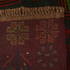 Baluchi Rug Handmade Dark Purple Geometric 4x6 ft