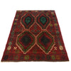 Baluchi Rug Handmade Red Geometric 4x6 ft
