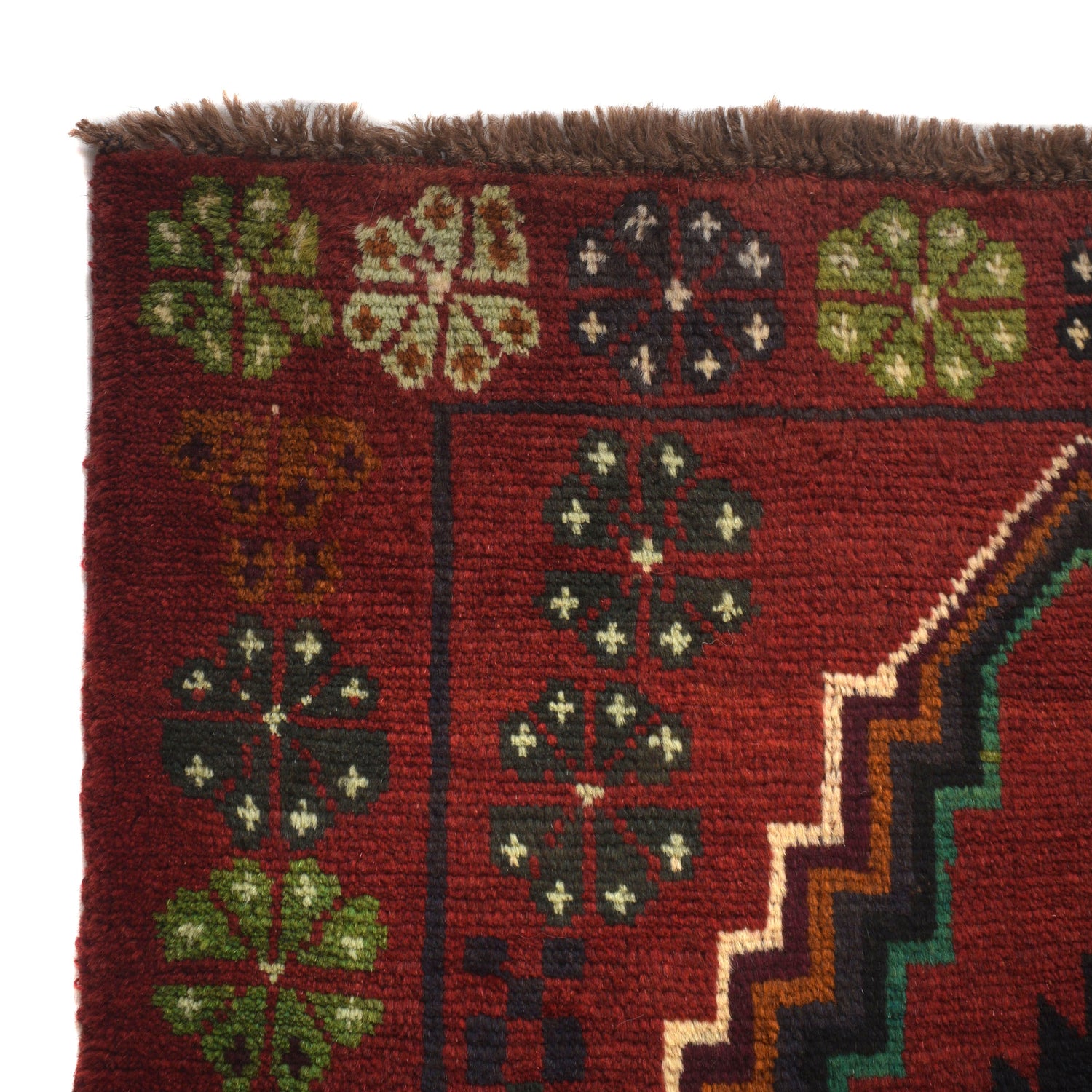 Baluchi Rug Handmade Red Geometric 4x6 ft