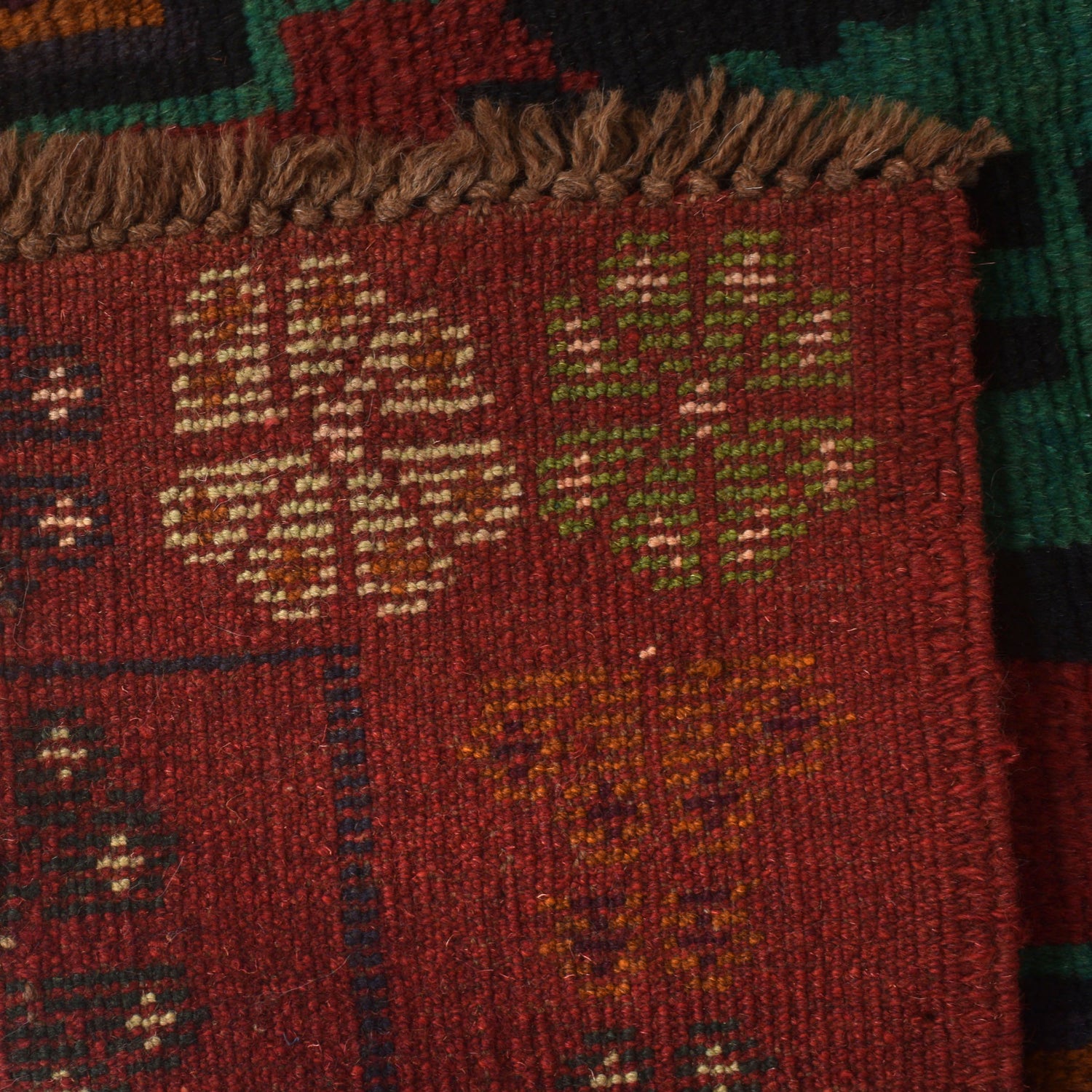 Baluchi Rug Handmade Red Geometric 4x6 ft