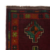 Baluchi Rug Handmade Dark Purple Geometric 4x6 ft