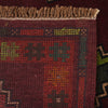 Baluchi Rug Handmade Dark Purple Geometric 4x6 ft