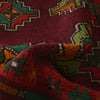 Baluchi Rug Handmade Dark Purple Geometric 4x6 ft