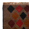 Baluchi Rug Handmade Camel Brown Geometric 4x6 ft