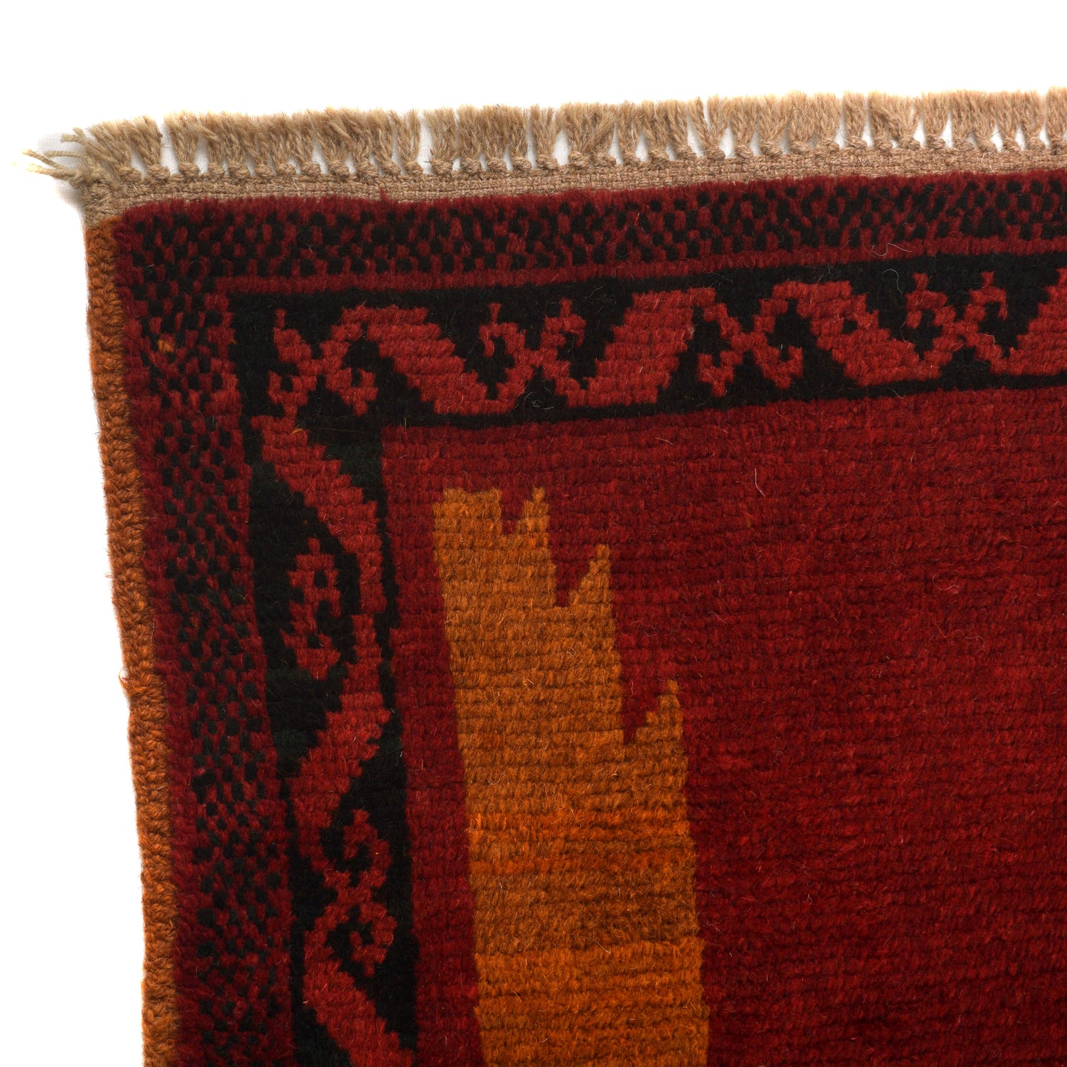 Baluchi Rug Handmade Red Geometric 4x6 ft