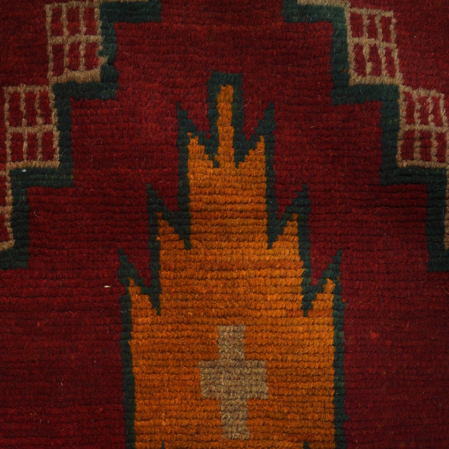 Baluchi Rug Handmade Red Geometric 4x6 ft