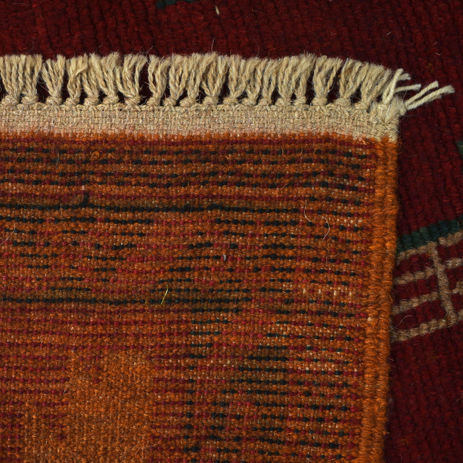 Baluchi Rug Handmade Red Geometric 4x6 ft