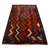 Baluchi Rug Handmade Multi Curvilinear 4x6 ft