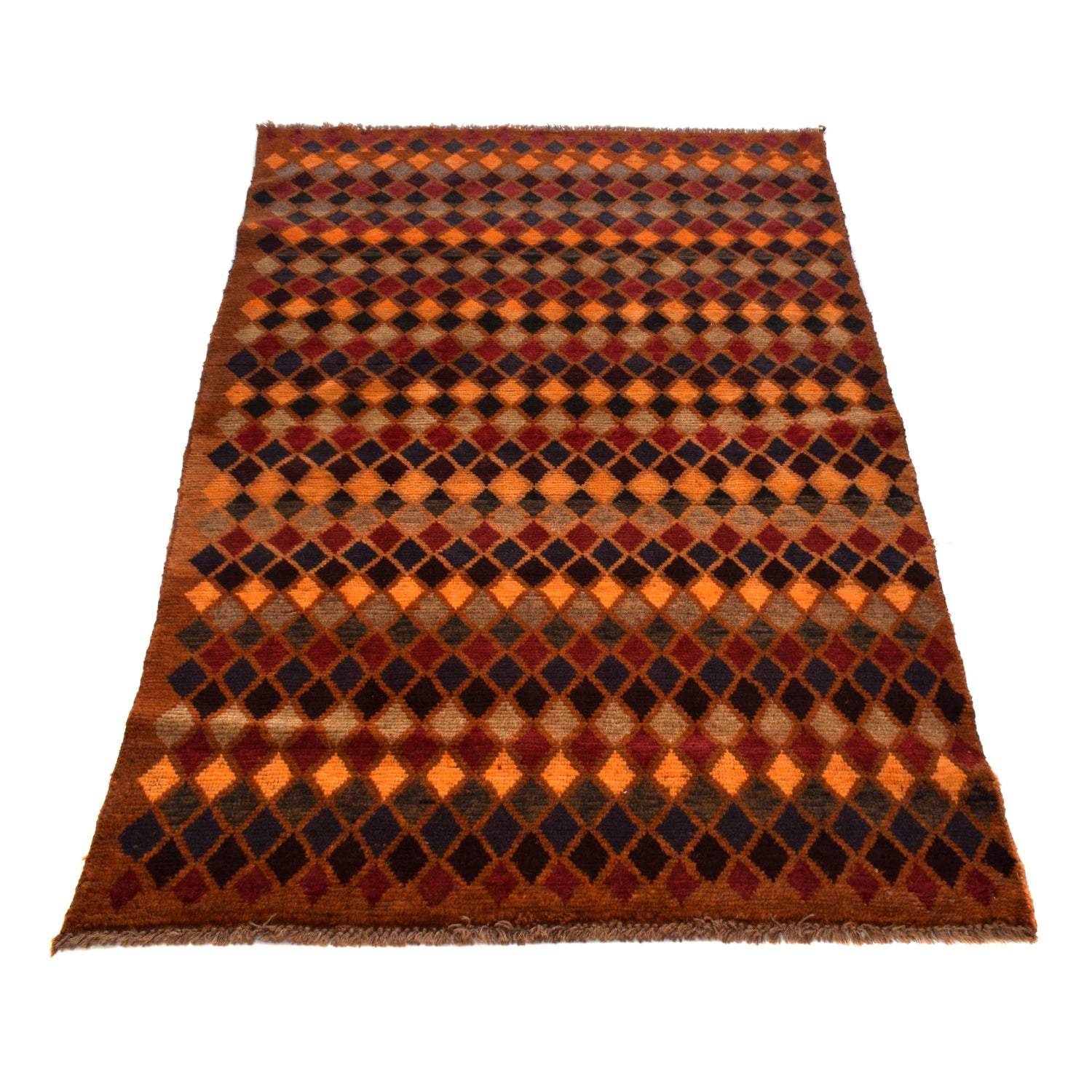 Baluchi Rug Handmade Multi Geometric 4x6 ft