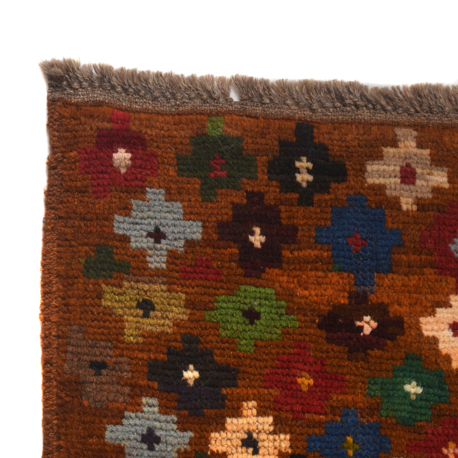 Baluchi Rug Handmade Orange Floral 4x6 ft