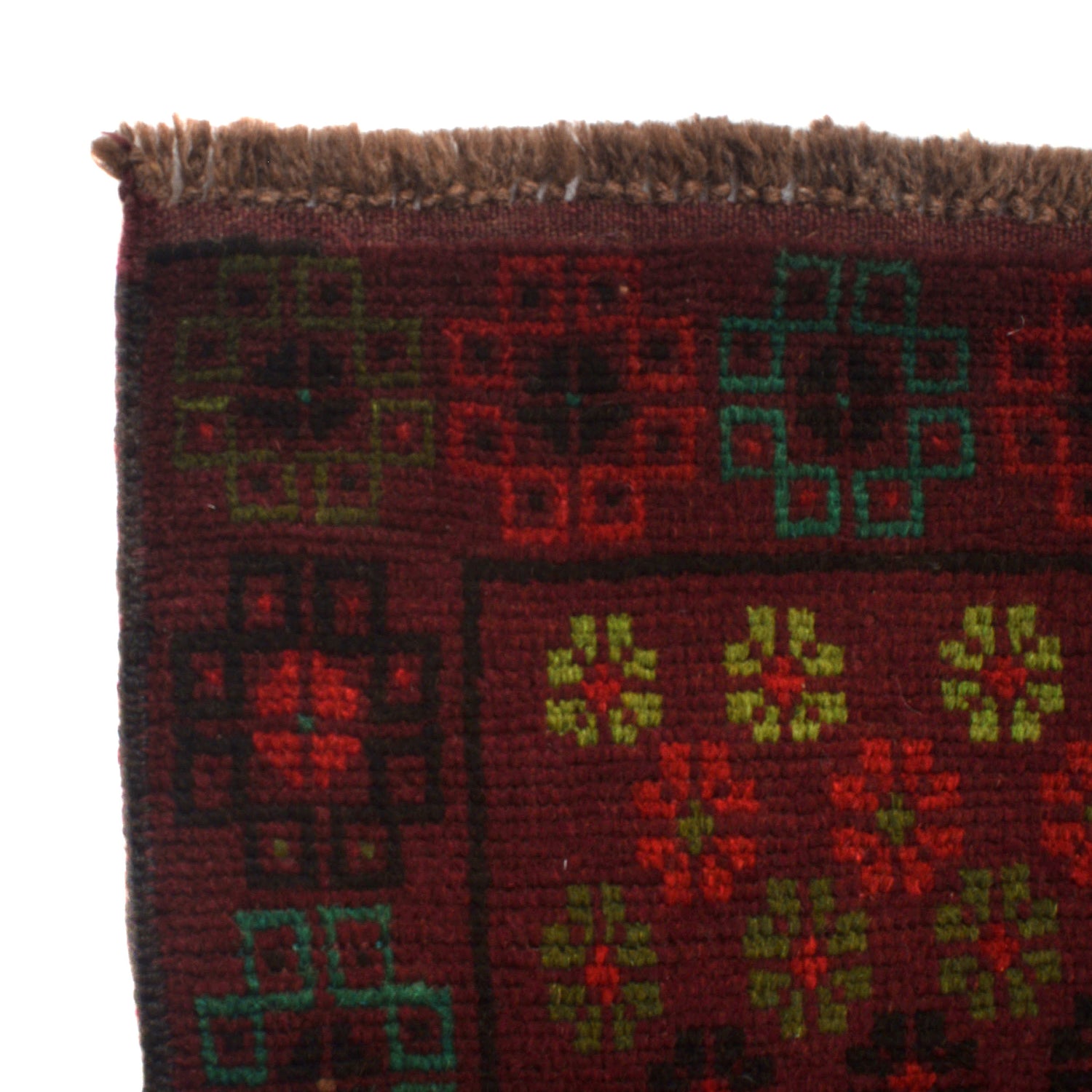 Baluchi Rug Handmade Dark Purple Floral 4x6 ft