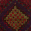 Baluchi Rug Handmade Dark Purple Floral 4x6 ft