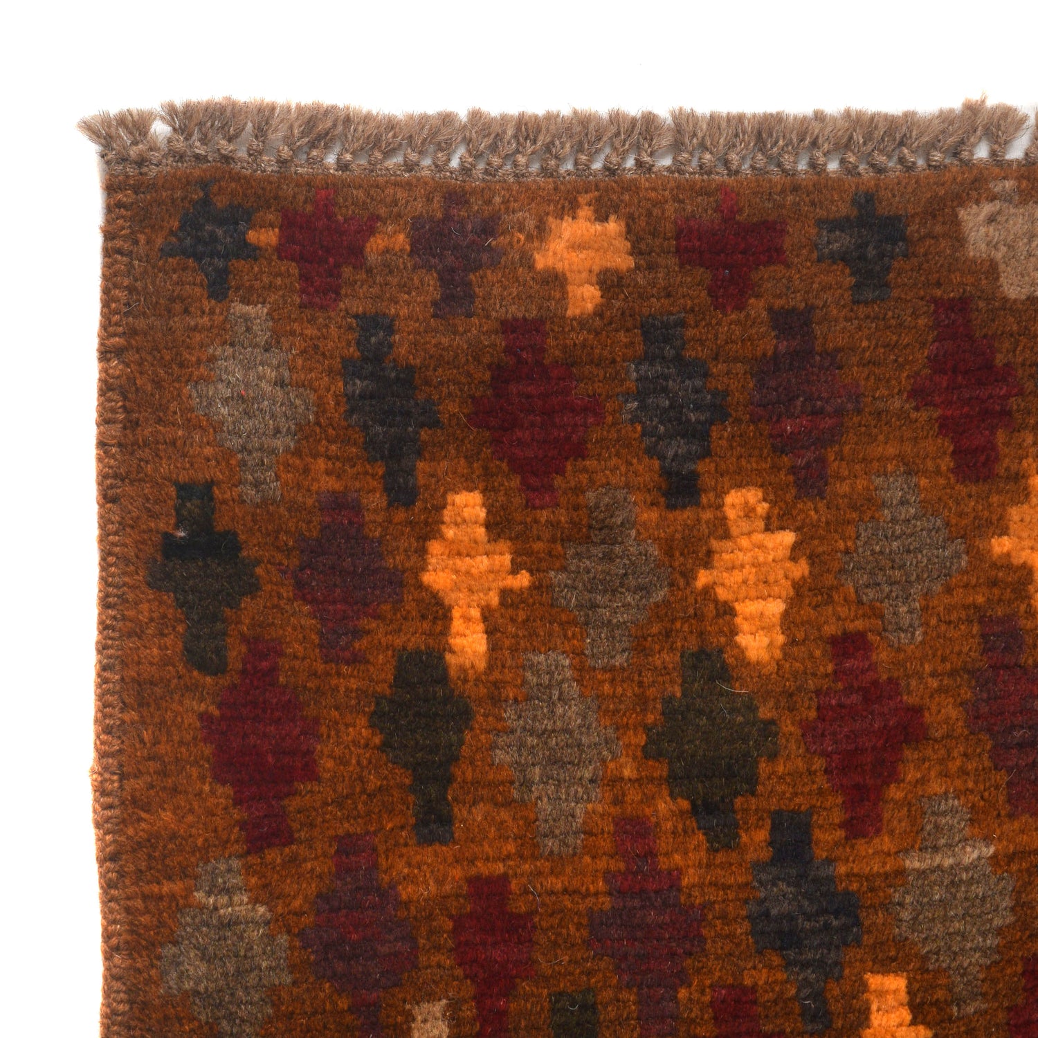 Baluchi Rug Handmade Orange Geometric 4x6 ft