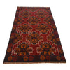 Baluchi Rug Handmade Red Floral 4x6 ft