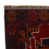 Baluchi Rug Handmade Red Floral 4x6 ft