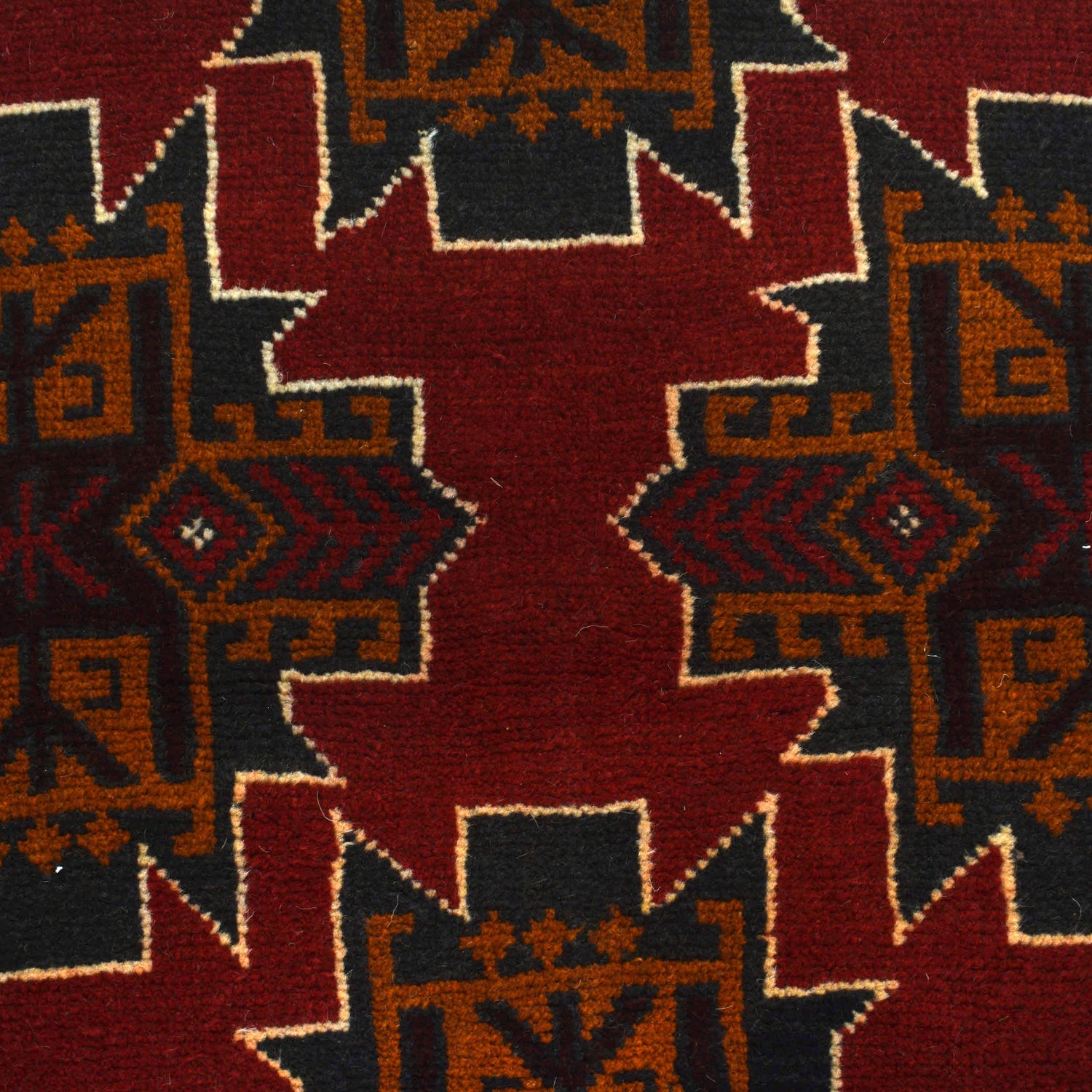Baluchi Rug Handmade Red Floral 4x6 ft