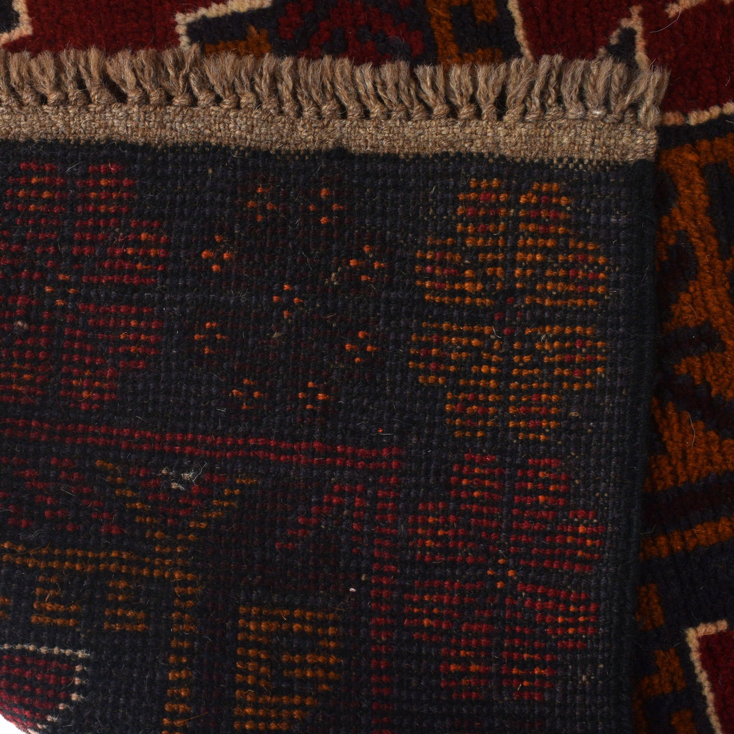 Baluchi Rug Handmade Red Floral 4x6 ft