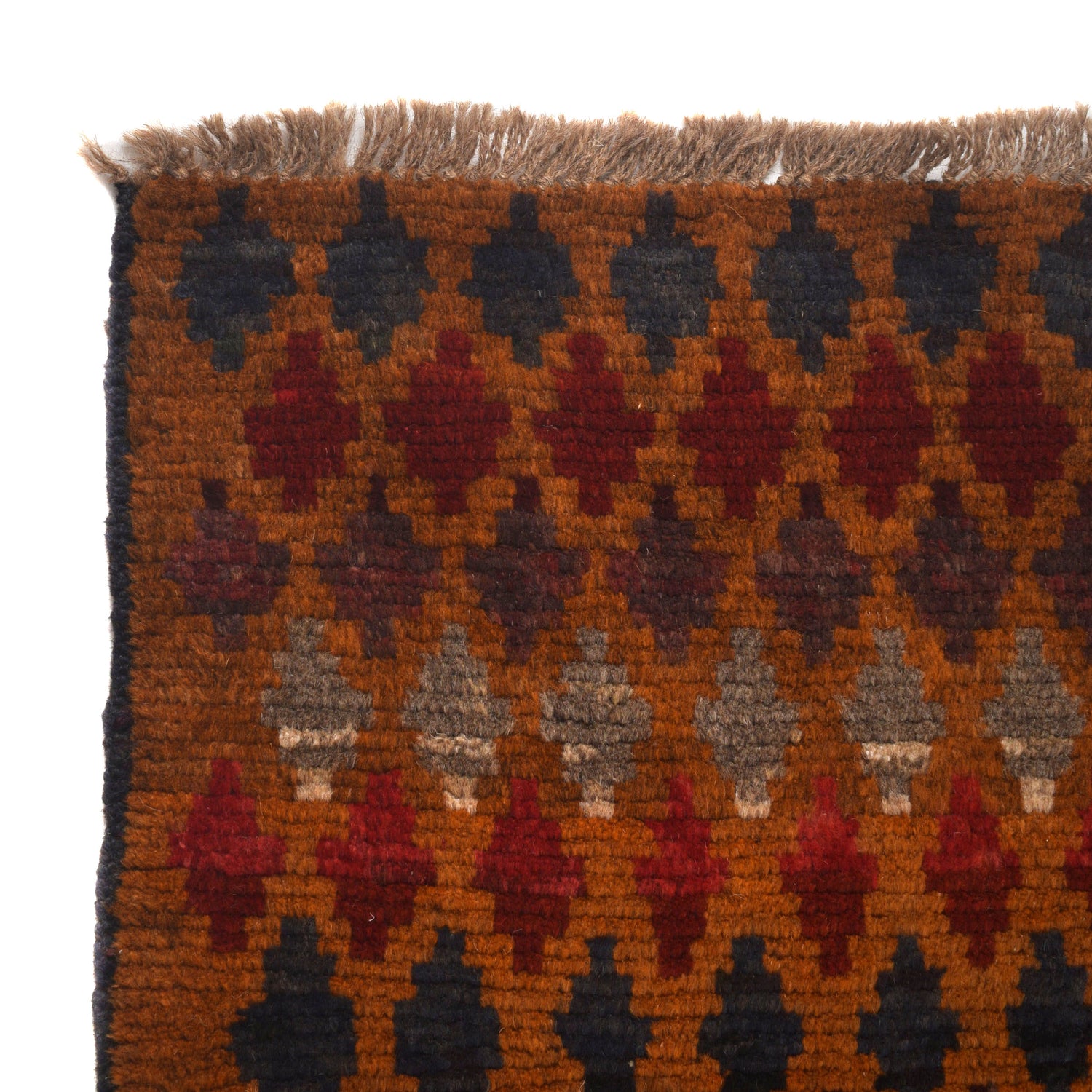 Baluchi Rug Handmade Orange Geometric 4x6 ft