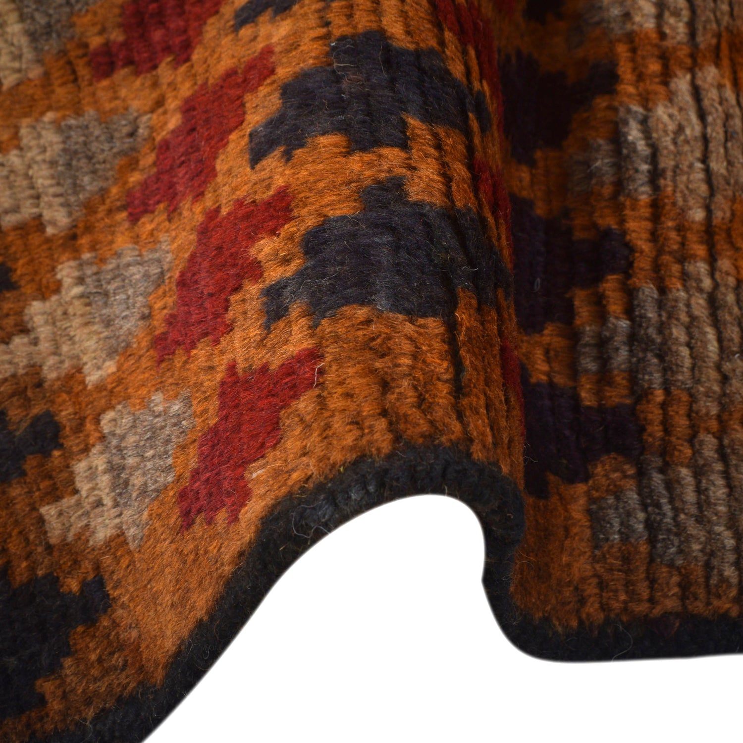 Baluchi Rug Handmade Orange Geometric 4x6 ft