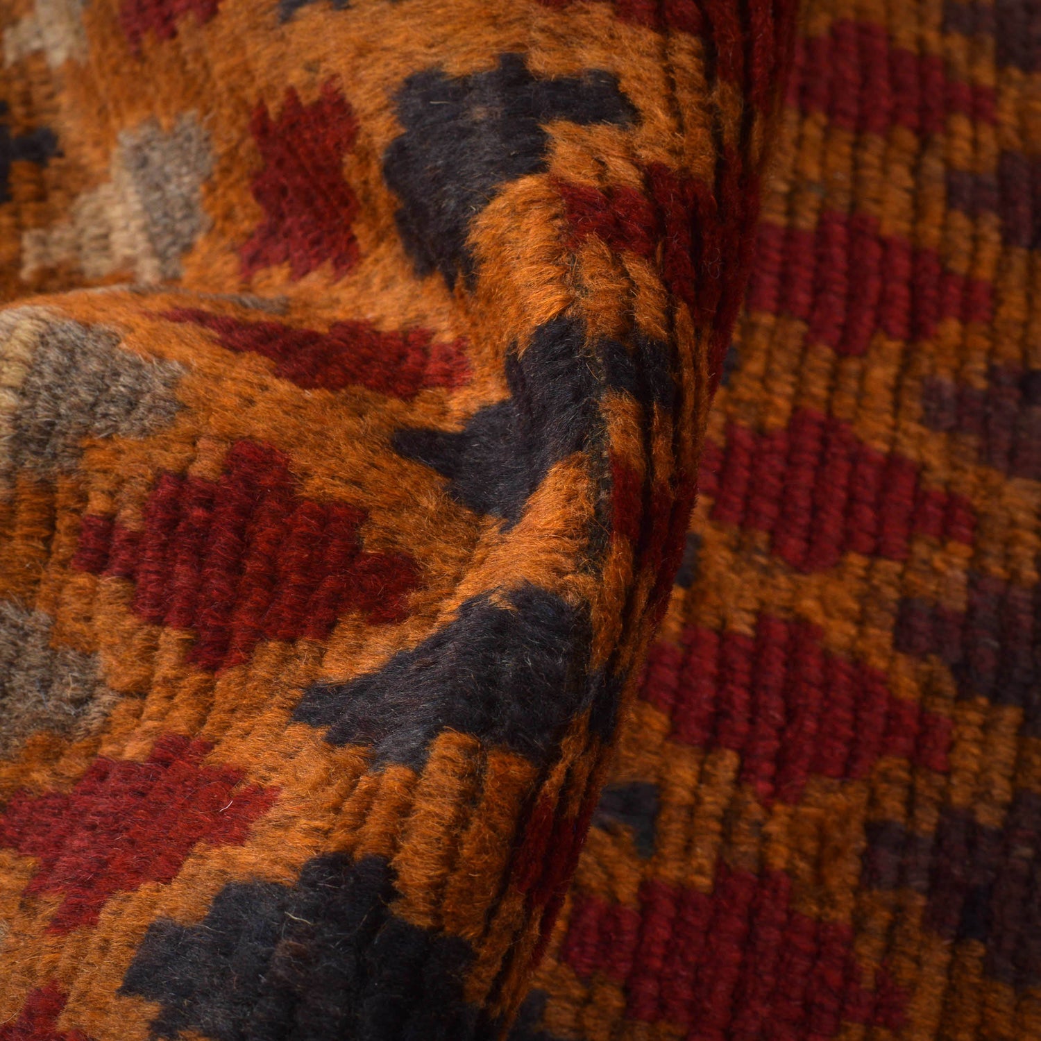 Baluchi Rug Handmade Orange Geometric 4x6 ft