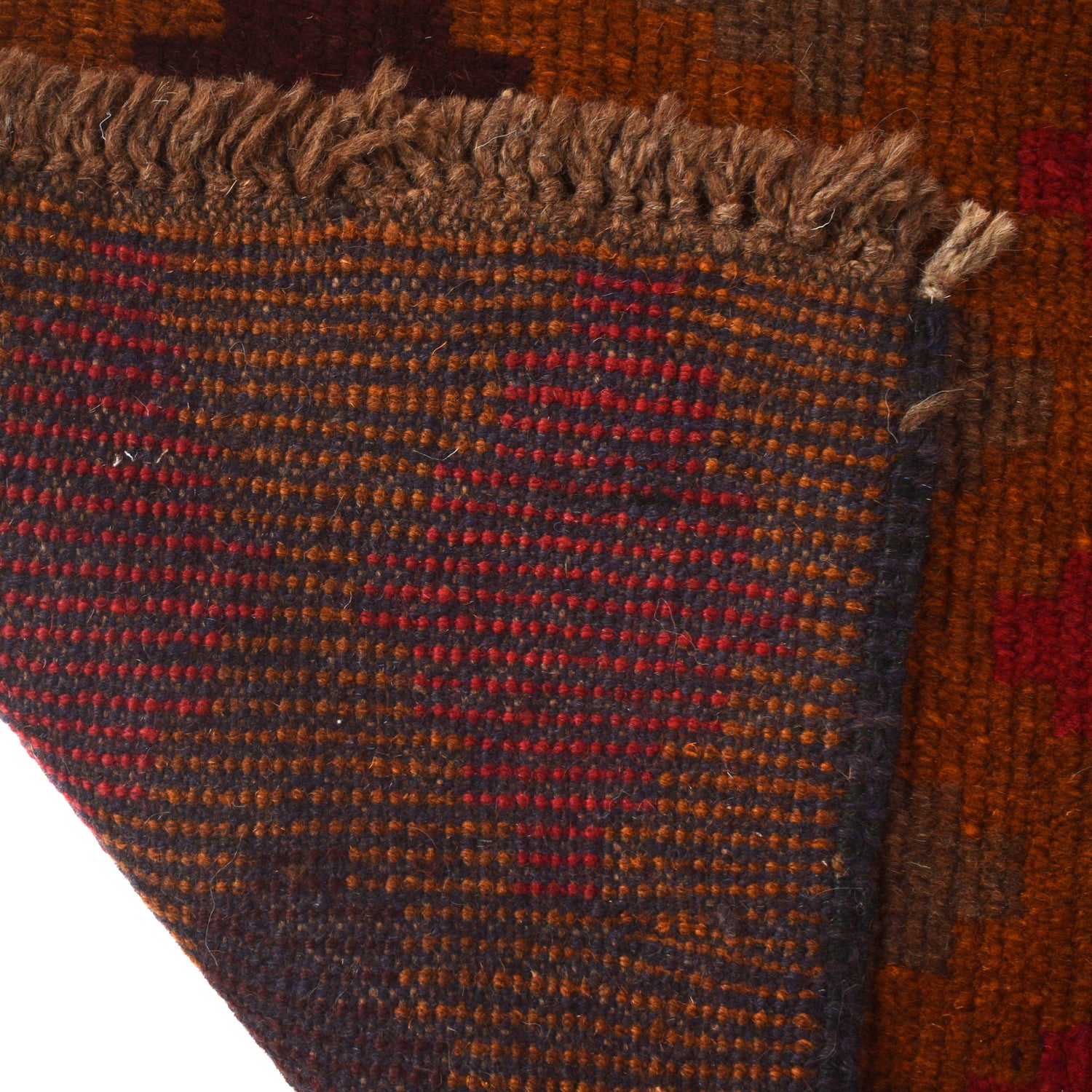 Baluchi Rug Handmade Light Brown Geometric 4x6 ft