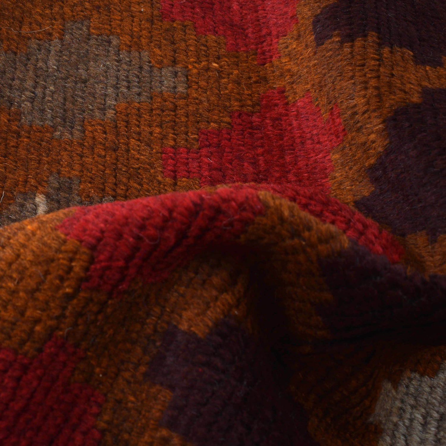 Baluchi Rug Handmade Light Brown Geometric 4x6 ft