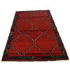 Baluchi Rug Handmade Red Geometric 4x6 ft