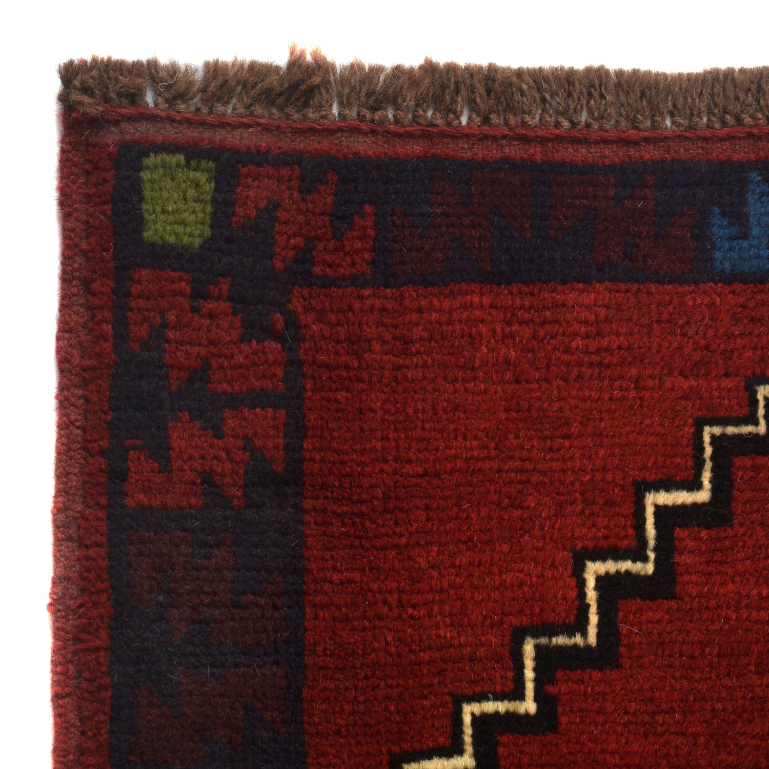 Baluchi Rug Handmade Red Geometric 4x6 ft