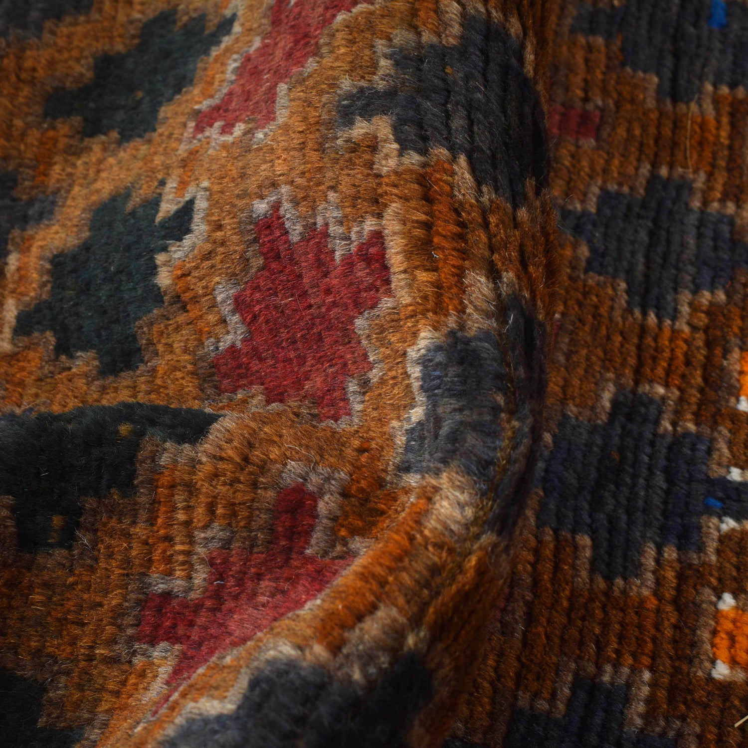 Baluchi Rug Handmade Light Brown Geometric 4x6 ft