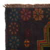 Baluchi Rug Handmade Black Geometric 4x6 ft
