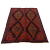 Baluchi Rug Handmade Red Geometric 4x6 ft
