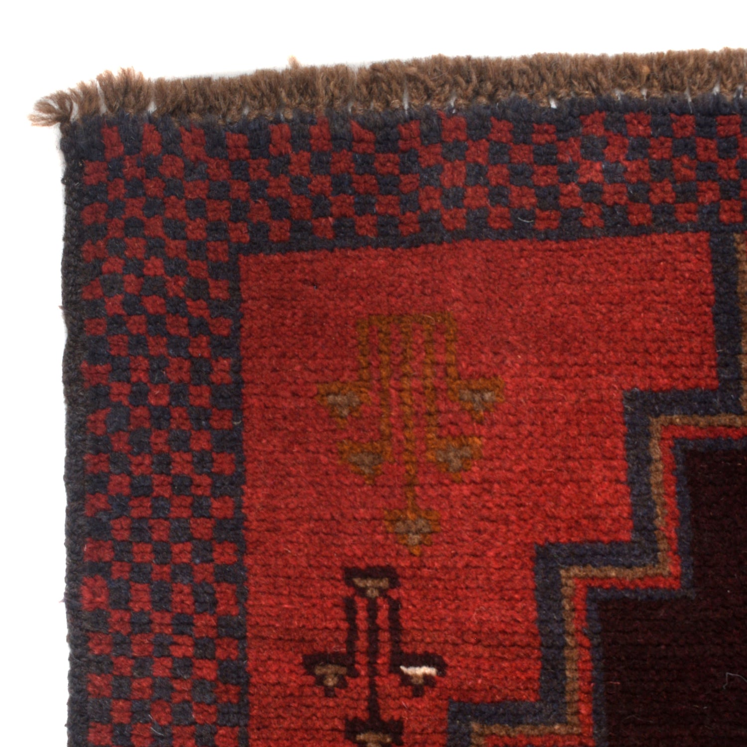Baluchi Rug Handmade Red Geometric 4x6 ft