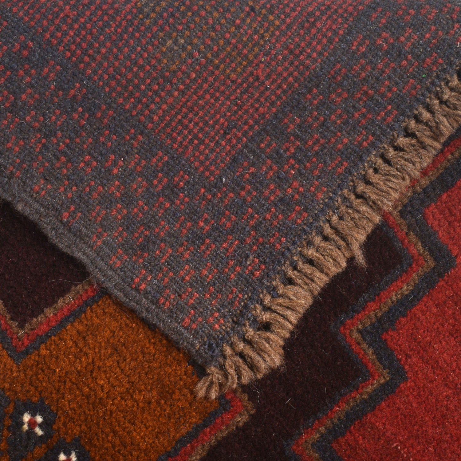 Baluchi Rug Handmade Red Geometric 4x6 ft