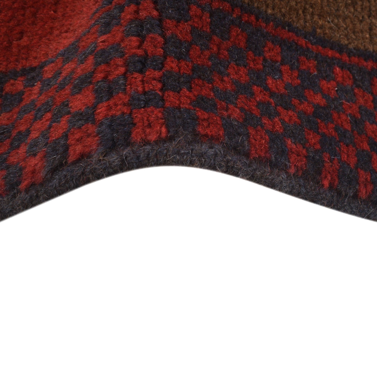 Baluchi Rug Handmade Red Geometric 4x6 ft