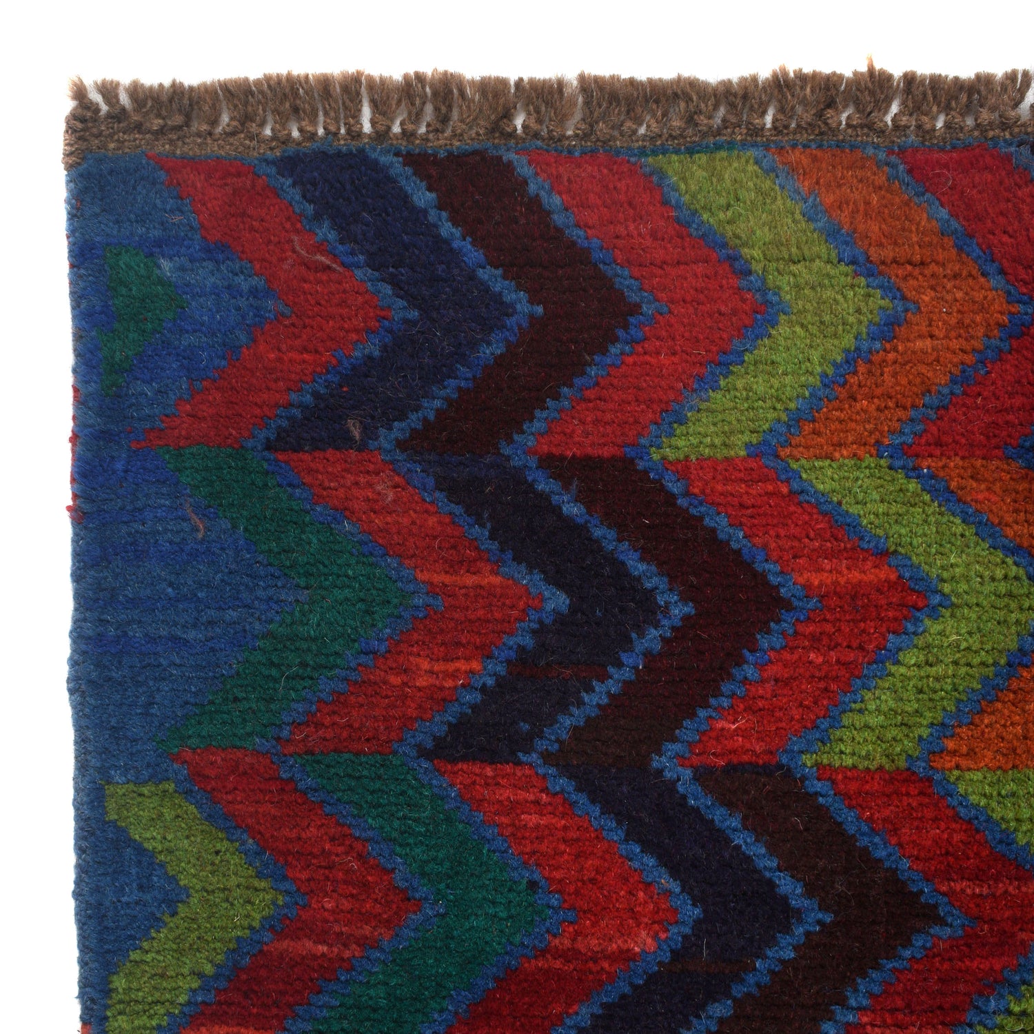 Baluchi Rug Handmade Multi Curvilinear 4x6 ft