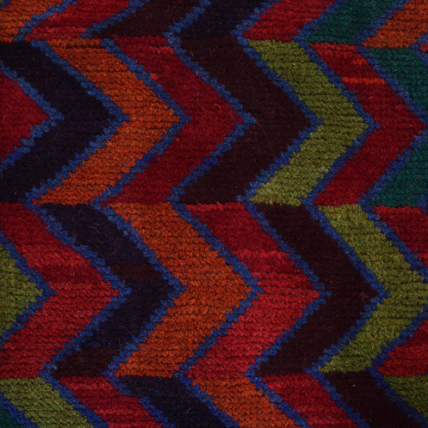 Baluchi Rug Handmade Multi Curvilinear 4x6 ft